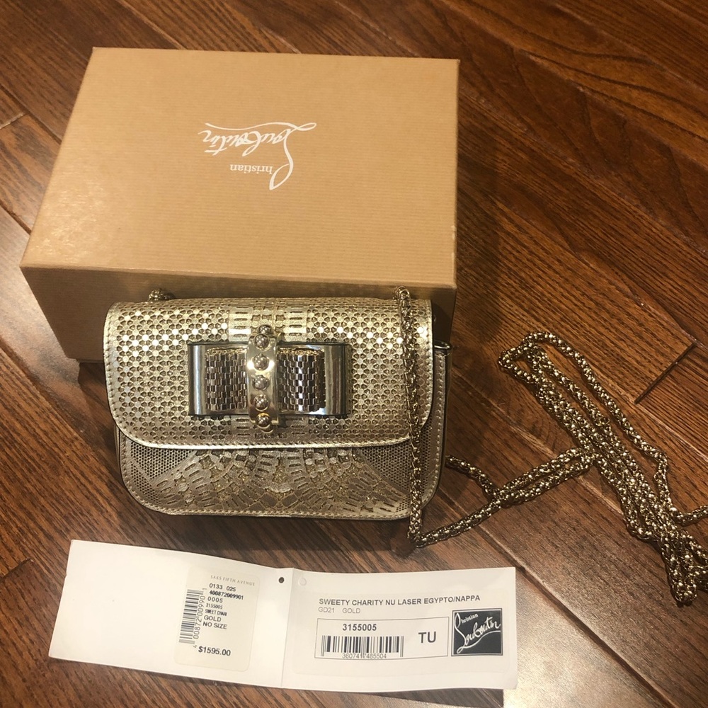Christian Louboutin Gold Clutch